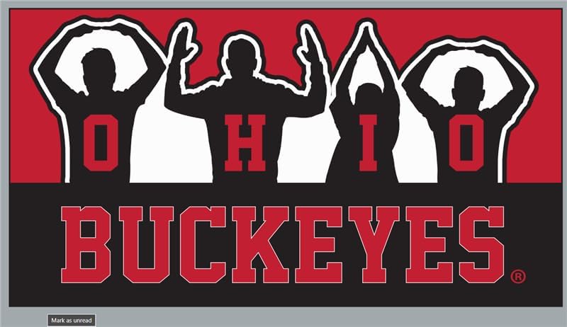 Team Sports America NCAA Ohio State University Buckeyes O-H-I-O Coir Mat