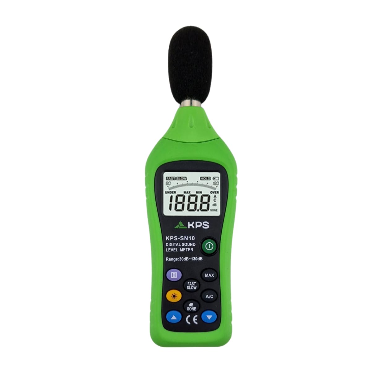 KPS-SN10 Sonómetro Digital Tipo II Medidor de Sonido 30-130dB muestreo 2 veces por segundo Frecuencias entre 3Khz-8Hz