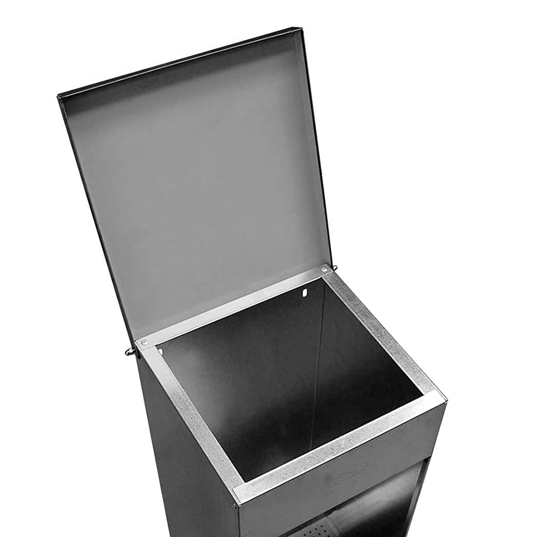 Comedero para Perros (Capacidad 30 L / 21,6 kg Aprox.) - Tolva para Perros Galvanizada Premium - con Tapa para Proteger el Pienso - Incluye expendedor de bolsitas