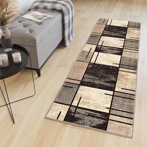 HaiTaoSy Tapis de Cuisine antidérapant, Lavable, 10 Motifs et 195 Tailles, Tapis de Cuisine, Moderne, Tapis de Couloir, Long, Anti-Taches, 40 x 120 cm, Beige,...
