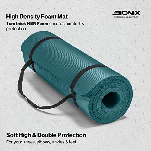 Bionix Premium Printed Yoga Mat - Thick Exercise Foam NBR with Non Slip Large Surface & Carry Straps | Perfect for Pilates Gymnastics Fitness Workout Home Gym Training Equipment | Best For Men Women - Image 5