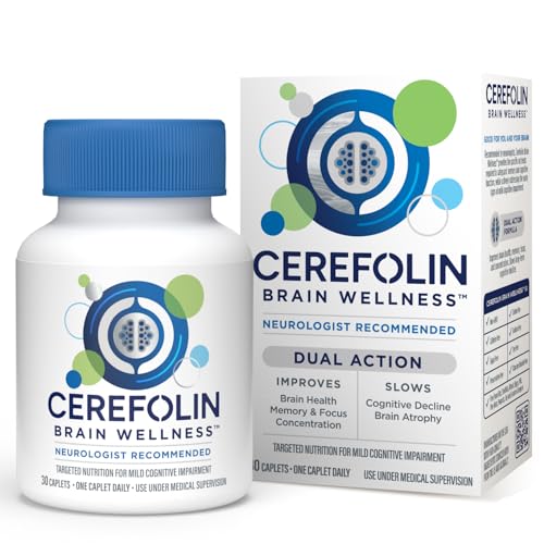 Brain Wellness, Targeted Nutrition for Cognitive Support, Improves Memory, Focus & Concentration, L-Methylfolate, NAC, B12, Neurologist Recommended (30 Count)