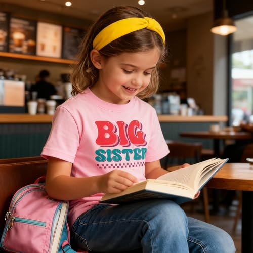 Image of Big Sister Shirt for Girls Toddler Kids Pregnancy Announcement Promoted to Big Sis T-Shirt Summer Short Sleeve Top