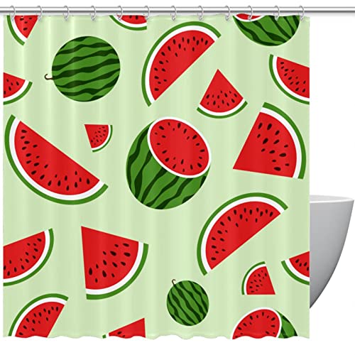 Rideau de douche pastèque imperméable coloré 183x183 cm grand format