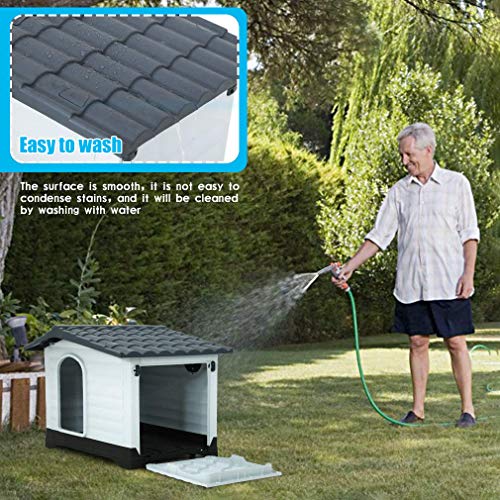Dog House, Large Dog House for Small Medium Large Dogs, Water Resistant Ventilate Plastic Durable Indoor Outdoor Pet… - Image 7