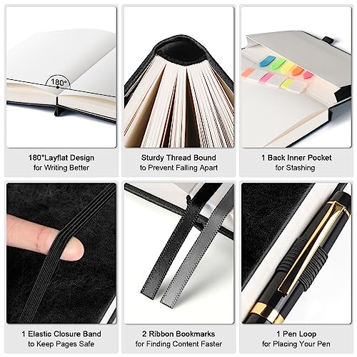 Image of 5 Pack Graph Paper Notebook Bulk, A5, 312 Numbered Pages Grid Journal Set