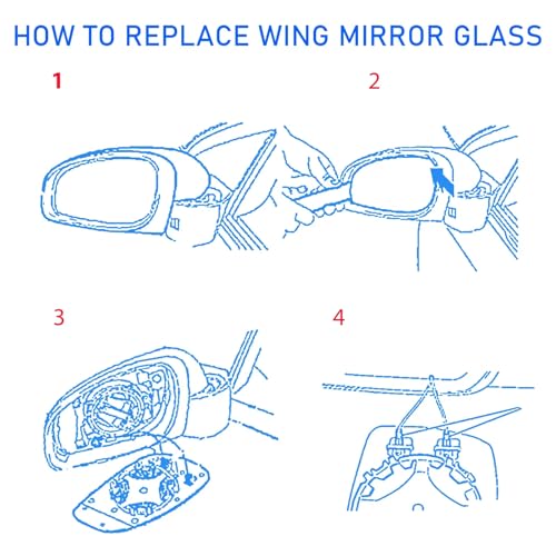 Verre de rétroviseur pour VW Polo 9N3 2005-2009 côté droit avant dégivrant convexe - 5