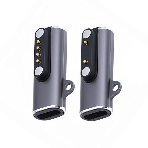 NFHK Paquete de 2 adaptadores de carga magnética USB C a reloj inteligente para reloj inteligente de tono de 0.300 in, 2 pines4 pines4 pines,