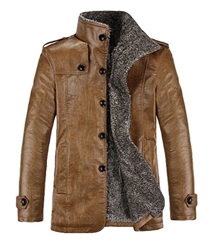 Cuir veste manteau homme pour les sorties hivernales et motard casual