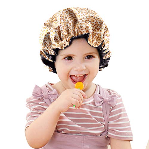 Image of Extra Large Adjustable Double Layer Satin Hair Bonnets with Drawstring for Women Night Sleeping Long Silky Satin