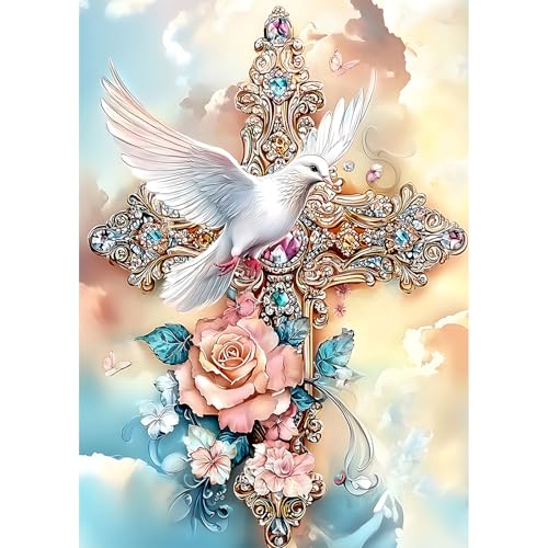 Peinture diamant colombe de la paix bricolage point de croix 5D kit complet loisirs créatifs