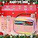 Mini Karaoke Machine Toys for Kids Girls, Tnvee Portable Bluetooth Speaker with 2 Wireless Microphones, Funny Birthday Gifts for Girls Ages 3, 4, 5, 6, 7, 8, 9,10,11,12+ Years Old Toddler - Pink
