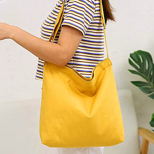 Image of Lify Women's Retro Large Size Canvas Shoulder Bag Hobo Crossbody Handbag Casual Tote - 1 Piece