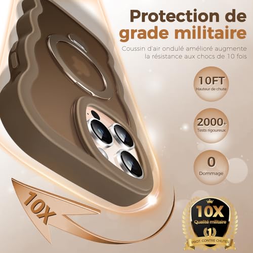 Coque Wave iPhone 14 Pro antichoc avec béquille magnétique compatible magsafe