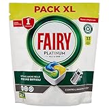 Fairy Platinum - Detergente en pastillas para lavavajillas abrillantador, eficaz en los desafíos difíciles contra la suciedad