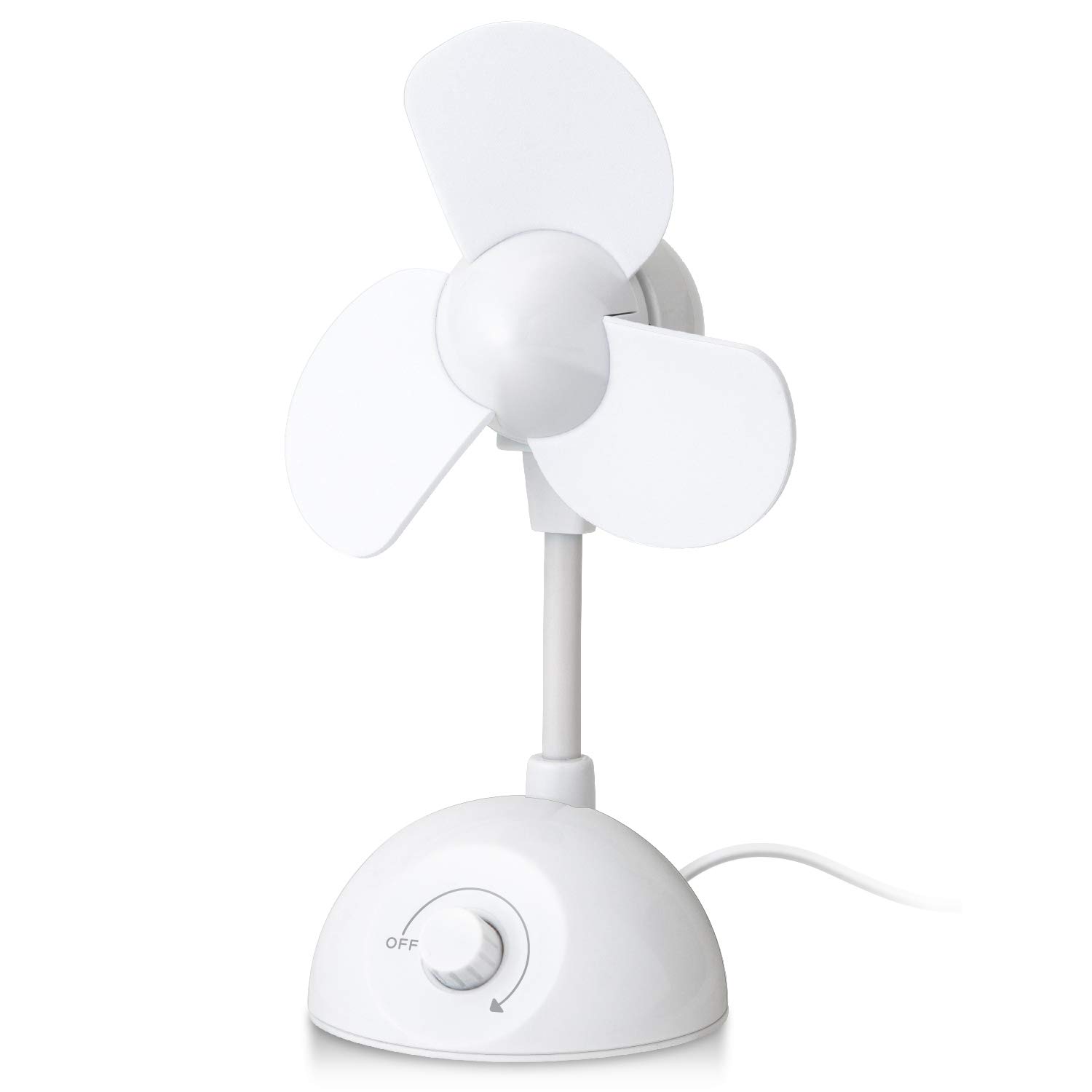 スタンド式扇風機 5枚羽根 ホワイト TEKNOS 扇風機 リビング メカ式 5枚羽根30cm 風量切替 首振り