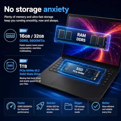 Image of Dell 15.6 inch Touchscreen Laptop 16 GB DDR5 RAM 1 TB SSD Intel Ultra 7 255U | Up to 5.2 GHz, FHD WVA 220 nits, Intel Graphics, Wi-Fi6, 30 FPS RGB Webcam, Backlit KB, AI Copilot key, Windows 11 Pro
