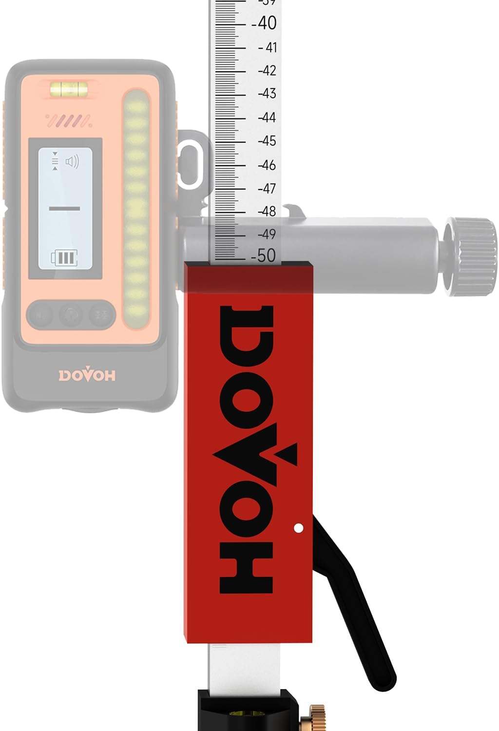 FT/CM Grade Rod for Laser Level, with Quick-Release Slider for Laser Receiver, 2.4m/7.9ft Adjustable Length Aluminum Laser Level Stick, DP2400