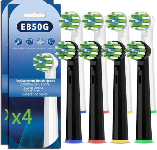 Replacement Toothbrush Heads Compatible with Oral b Braun Smart 1500/7500,Pro 1000/1500,Genius x/6000/Cross/Floss/Sensitive, 8PCS Electric Brush Heads Refill for Braun Oral B -  Lanveda