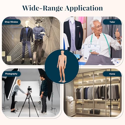 image for ZENY Male Form Mannequin - 73 Inch Full Body Male Mannequin with 360°