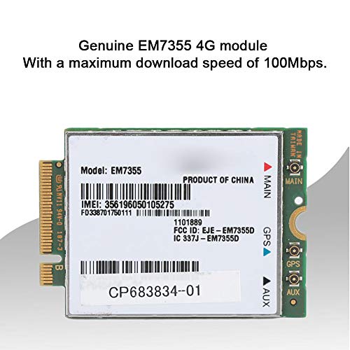 Tarjeta de red Ethernet para módulo 4G LTE integrado Sierra AirPrime EM7355 de 100 Mbps, compatible con notebooks, netbooks y desktops con interfaz M.2 NGFF, para AT&T/Verizon/Sprint miniatura 2