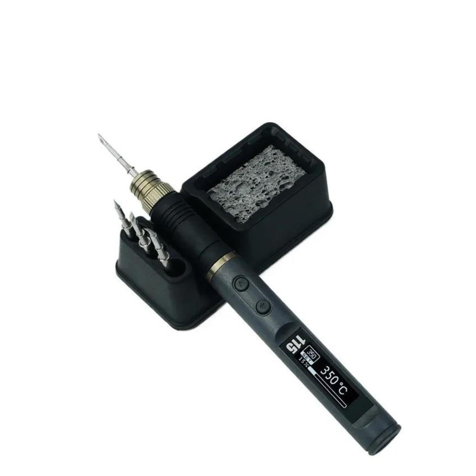 Stazione di Saldatura, Kit di strumenti riparazione per saldatura precisione a temperatura costante per saldatore elettrico portatile intelligente(P115)
