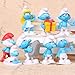 TOYFORU Smurfs Cake Toppers, 12 Pcs Blue/Pastel Plastic Figures, Casual Party Decorations
