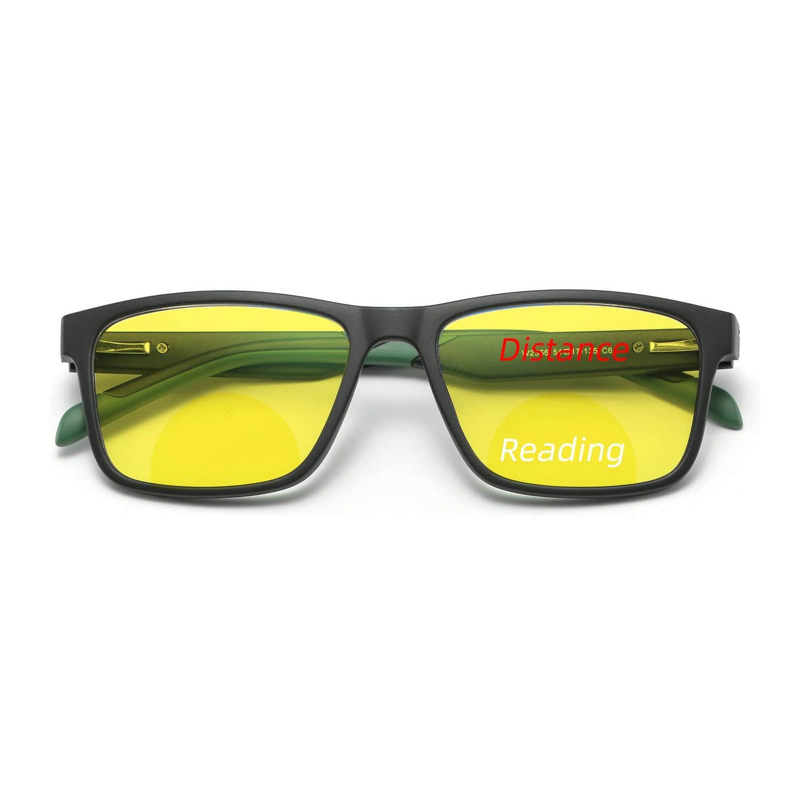 laureles Vintage Night Vision Bifocal Reading Glasses Men Women Yellow Lens Square Reader Eyewear