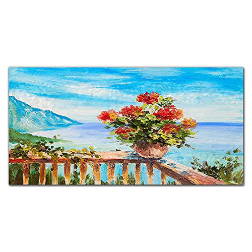 Impression sur verre Fleurs De Mer Ciel pour transformer l'ambiance de votre salon