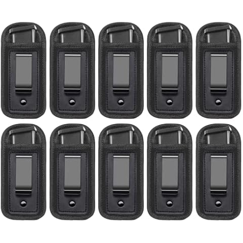 Universal IWB Magazine Holster 9mm Concealed Carry Magazine Holster，Inside The Waistband Mag Pouch for Glock 17 26 43 Sig 1911 S&W M&P 9mm .40 .45 for 7 10 15 Pistol Magazine Pouches (10 pcs) Cover