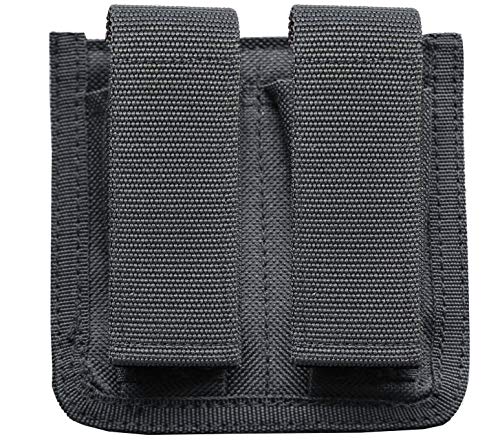 Tactical Pro Sports Double Magazine Pouch for Ruger LCP & LCP II, S&W Bodyguard 380, Taurus TCP, Kahr P380,Similar Black