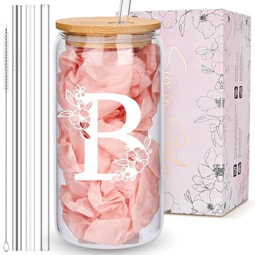 Personalized Monogrammed Tumbler with Bamboo Lids & Straws