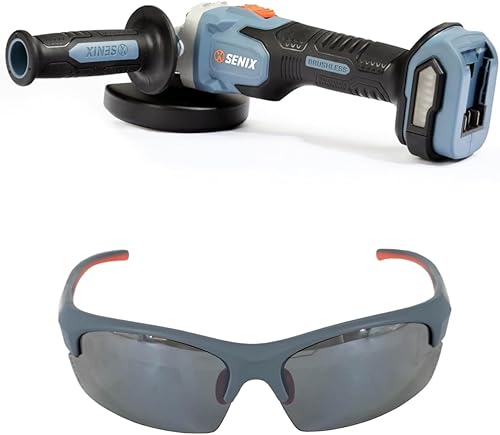 Miniatura 1 de SENIX PAX2115-M2-0 X2 20 Volt Max* Herramienta de amoladora angular sin escobillas de 4-12 pulgadas, 8500 RPM máximo, mango auxiliar de 3