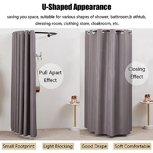Tringle à rideau murale en forme de U cloison d'intimité pour dressing