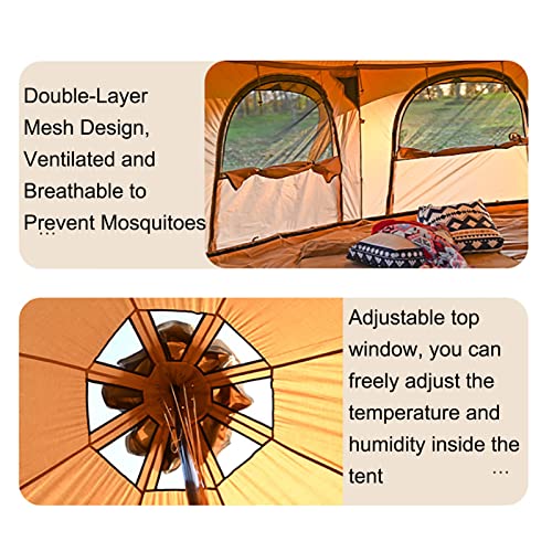 Carpa de Lona Algodón Impermeable 4 Estaciones 8-10 Personas miniatura 6