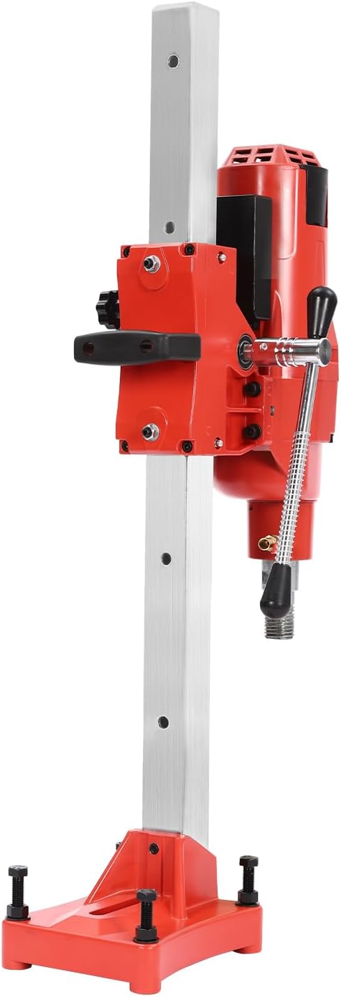 Diamond Core Drill Machine Wet Concrete Core Drill Rig with Stand 4250W 500RPM Rust-proof Drilling Diameter for Concrete Brick Stone