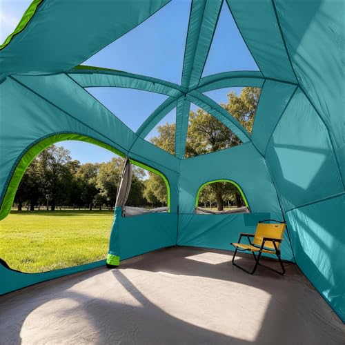 Image of CAMPROS CP Upgraded 6 /8 Person Camping Tents, Waterproof Windproof Family Tent with Larger Mesh Windows & Door, Double Layer, Easy Set Up, All-Season Dome Tent with Top Rainfly & Carry Bag
