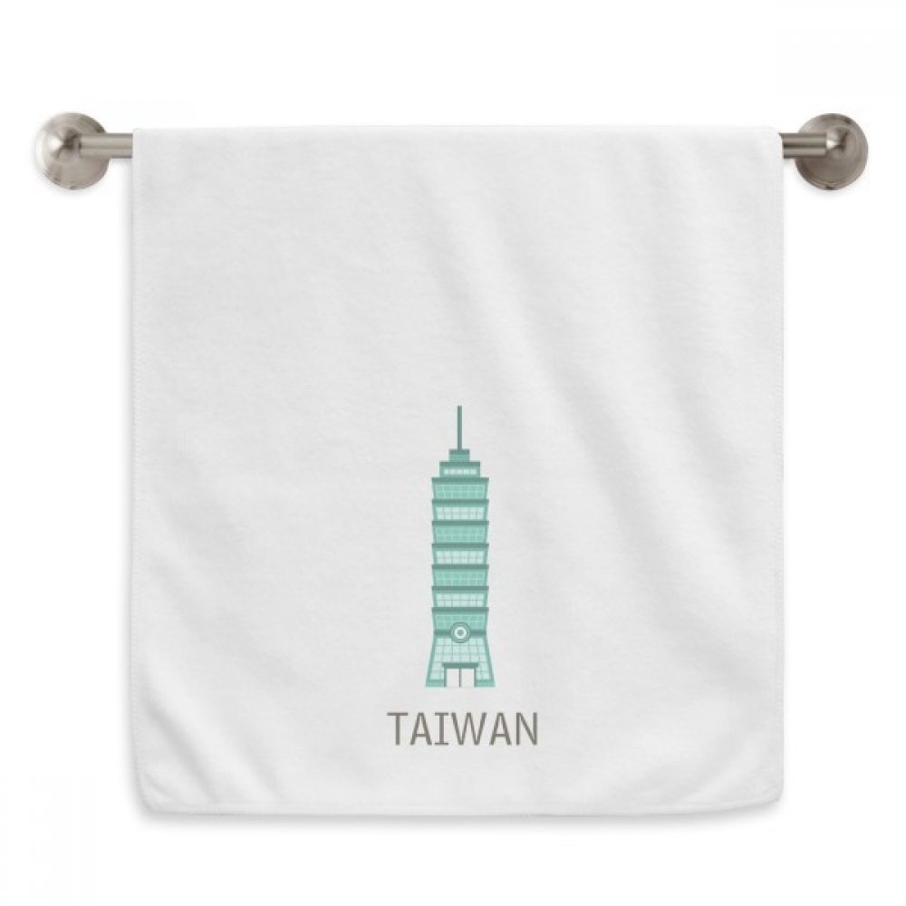 Serviette visage motif Taiwan 101 pour le bain et les voyages 33x73cm