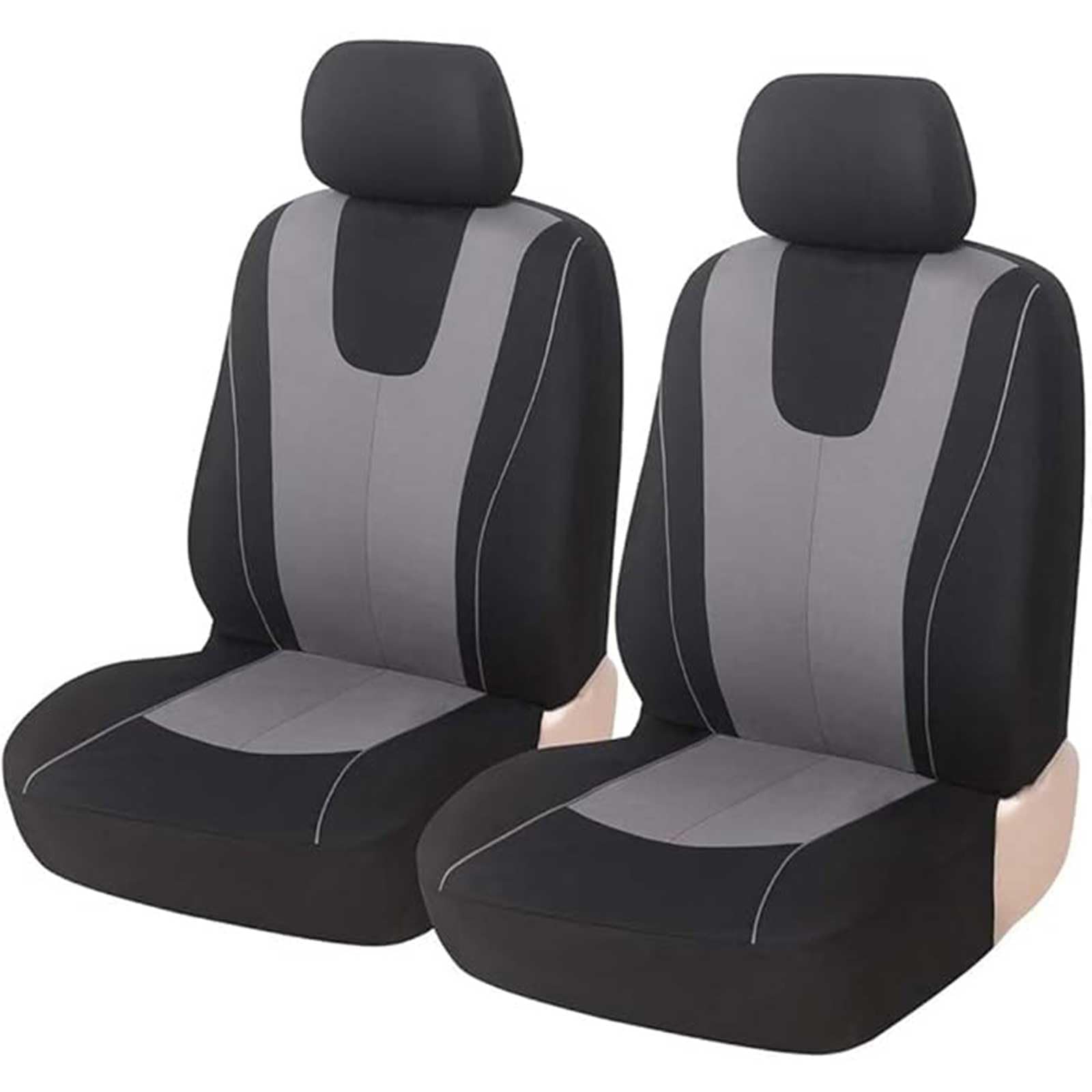 Voiture Ensembles Housses Siège pour Opel Mokka/Mokka X 2012-2015 2016 2017 2018 2019, Housses de siège Avant de Voiture Confortable Avant Respirante Interieu Accessoire,B/Grey