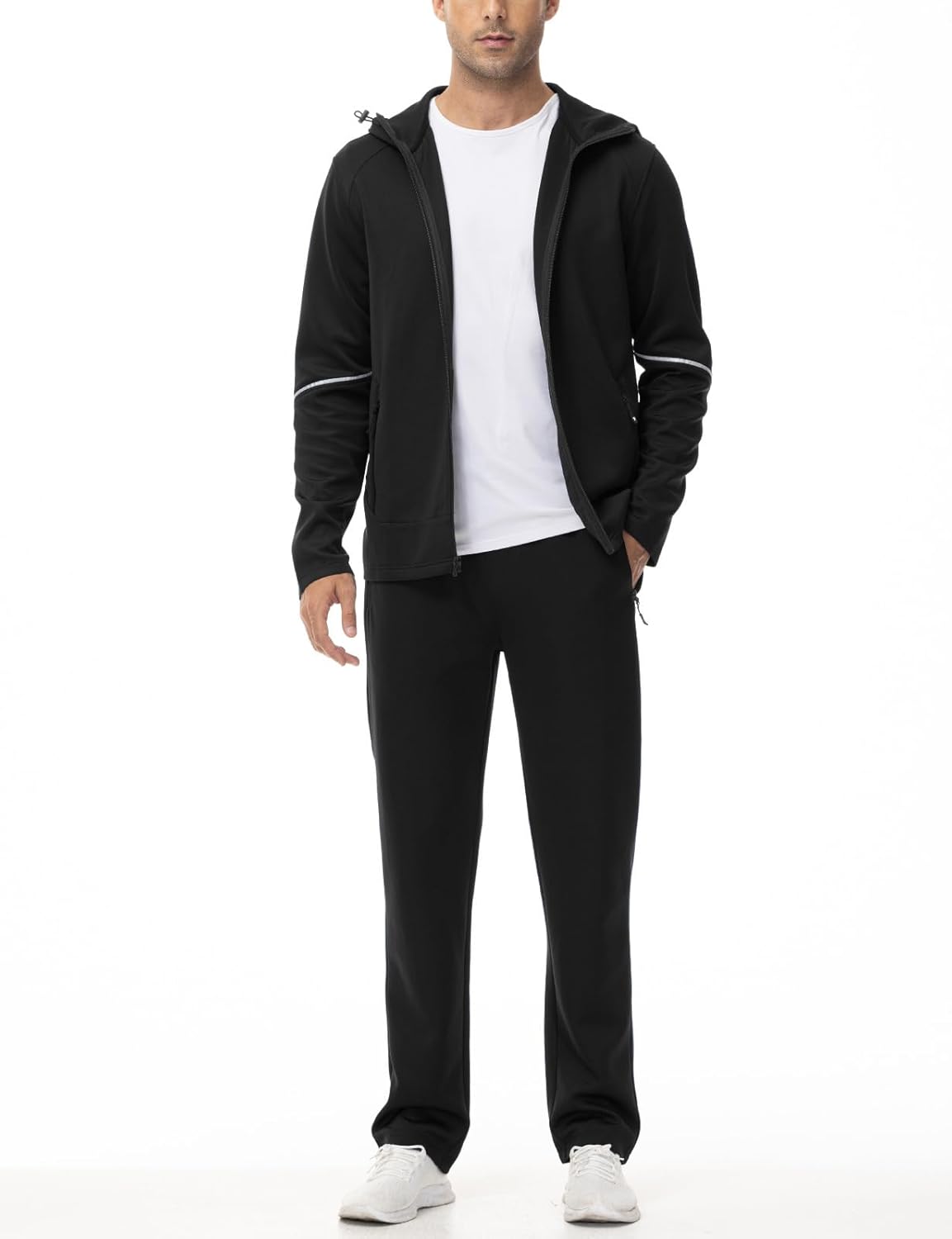 TBMPOY Men's Hooded Tracksuits Sweatsuits 2 Piece Sets Jogging Track Sweat Suit Workout Gym Warm Up Outfits with Hoodie - Image 6