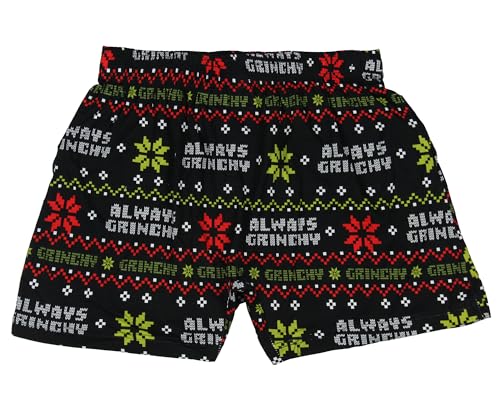 How the Grinch Stole Christmas Adult Always Grinchy Fairisle Boxer Shorts Sleepwear Loungewear for Men Women4