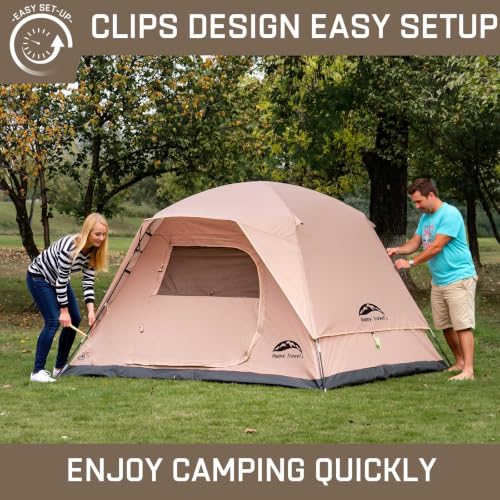 Happy Travel Carpa de Camping Iglú para 4 Personas con Cubierta Impermeable miniatura 5