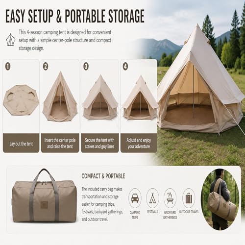 Carpa tipo campana para 4 personas 4 estaciones miniatura 7