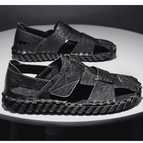 Fashion Large Size Sport Sandals for Men, Casual Handmade Summer Fisherman Shoes, Soft Closed Toe Beach Shoes3