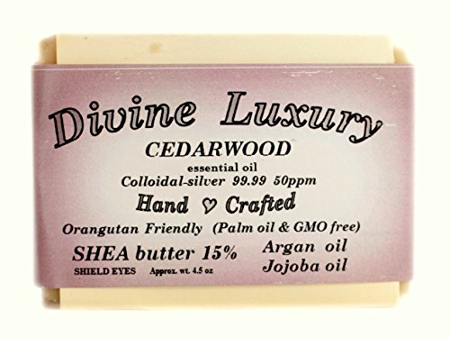 Colloidal Silver Soap Bar Cedar Wood (Essential Oil) DivineLuxurySoap - All Natural, No Palm Oil, Feel Clean, Safe, Bubbly Colloidal Silver Soap Bar Cedar Wood (Essential Oil) DivineLuxurySoap - All Natural, No Palm Oil, Feel Clean, Safe, Bubbly