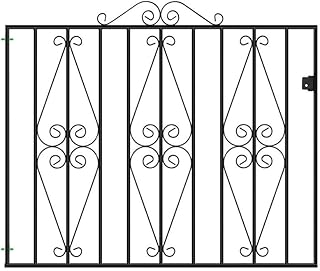 Stirling Scroll Metal Garden Gate Galvanised Wrought Iron Style Swing Pedestrian gates (1067mm GAP X 914mm High ST05ZP)