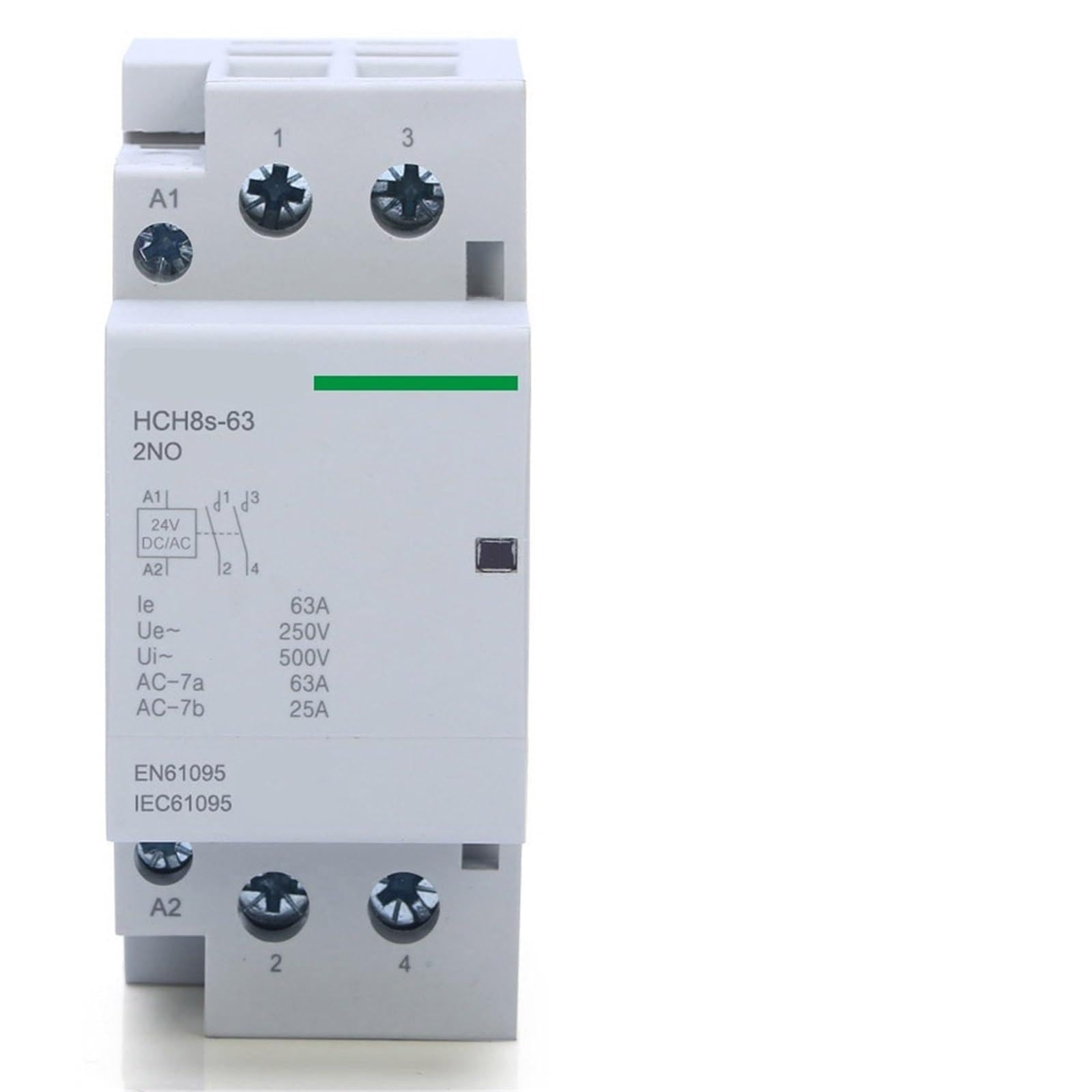 NVSFZGIYG HCH8s-63 Household AC Contactor 2P 40A 63A 2NO 2NC 1NO1NC DC24V AC110V AC220V Automatic Din Rail Type 50Hz 60Hz(2p 63a 2no Dc24v)