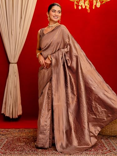 Image of SIRIL Women's Kanjivaram Soft Silk Saree Pure Silk Saree With Unstitched Blouse Piece