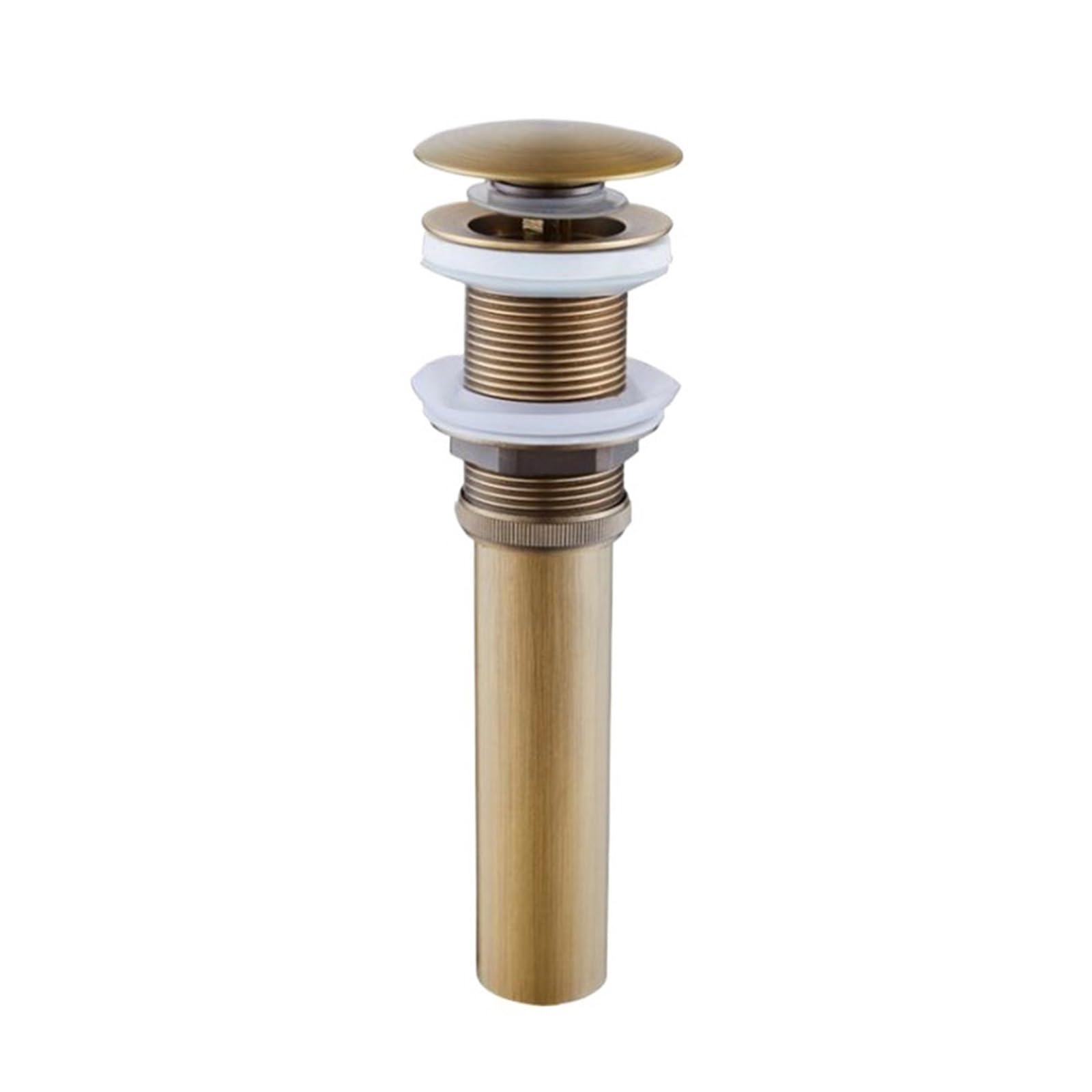 Tapón de Drenaje emergente, Desagüe de Lavabo de Bronce Antiguo, de Cobre y latón, Clic-clac con rebosadero, colador de desagüe for Fregadero(Zr2002-2)