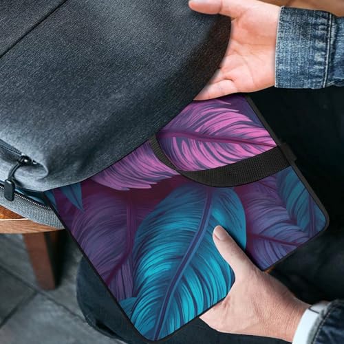 Bolso bandolera para laptop 13 pulgadas con diseño morado y azul miniatura 2